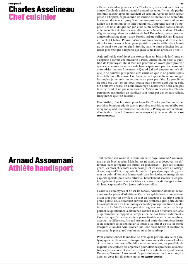 Extrait article - respect (DA : ©ZOO Designers)