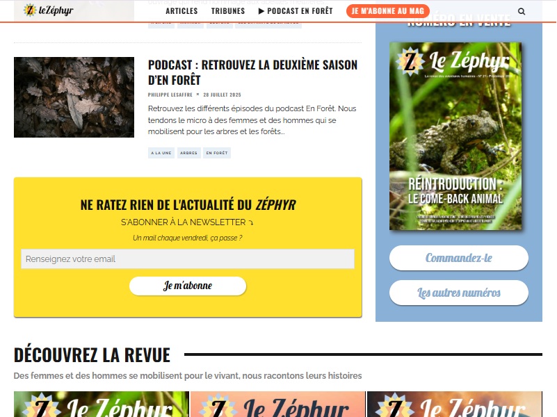 Homepage - Le Zéphyr