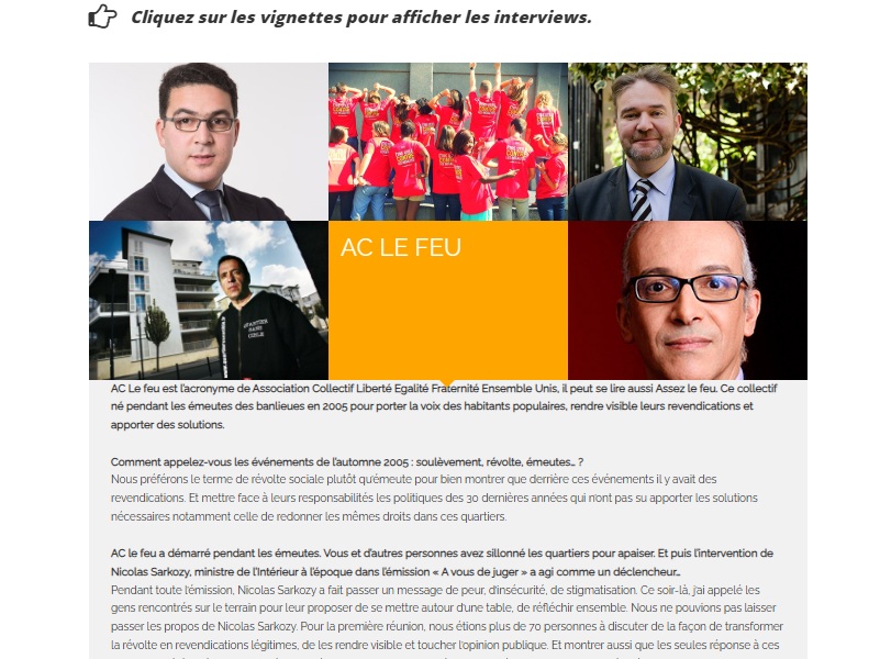 Mosaïque de portraits-interviews - Dossiers Respect mag