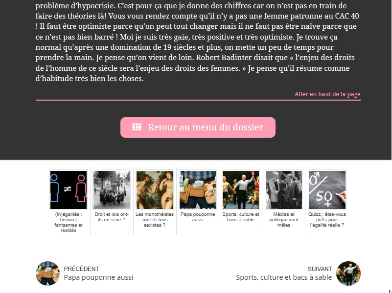Navigation intuitive - Dossiers Respect mag